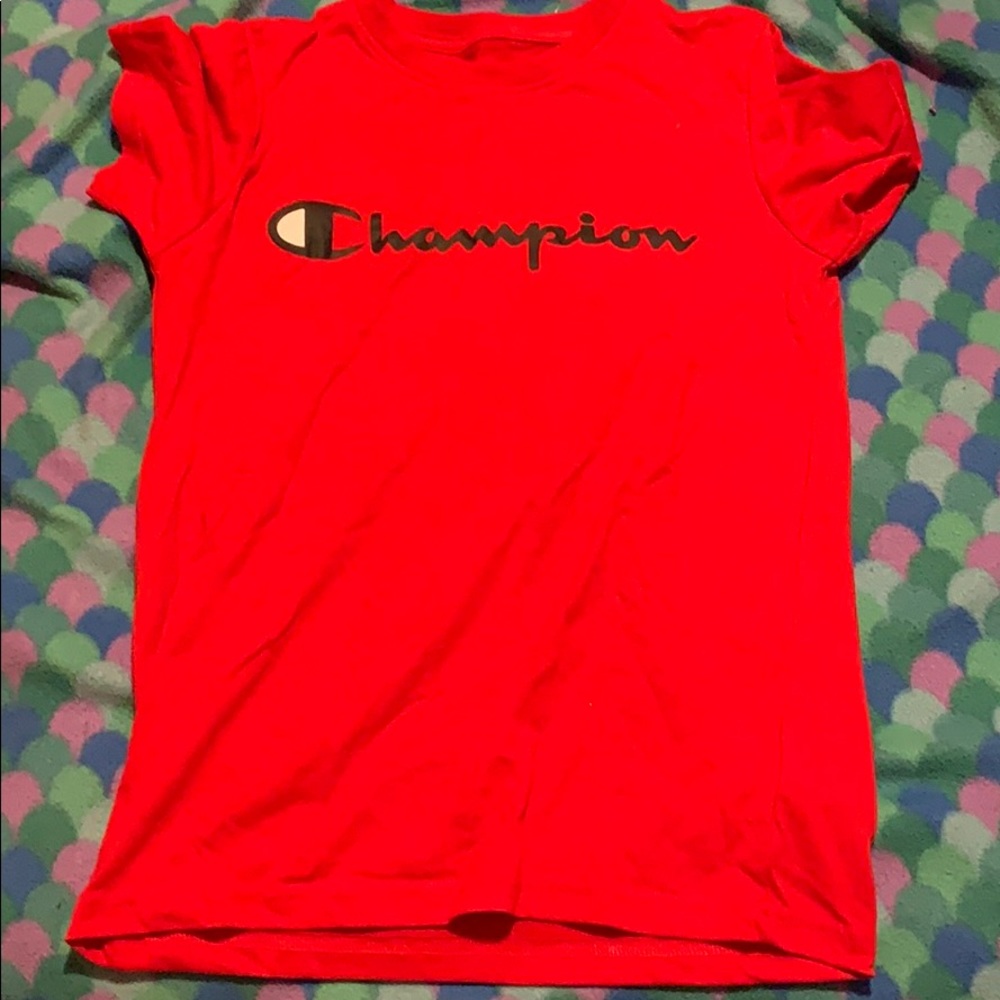 Red champion shirt